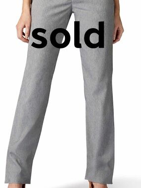 Lee Women's Relaxed Fit Straight Leg Pants Size 8 Long Gray NWT